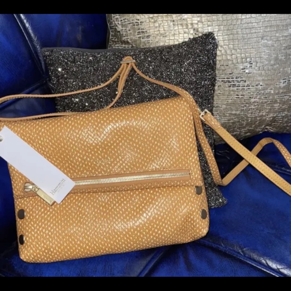 Hammitt VIP Med Apicot Tan Snake Crossbody Bag